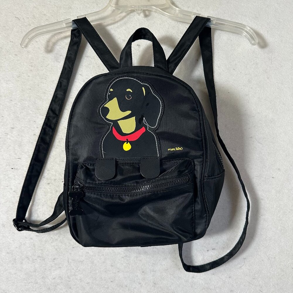 Marc Tetro Dachshund Mini Backpack Purse Black Pop Art Travel Bag black dog